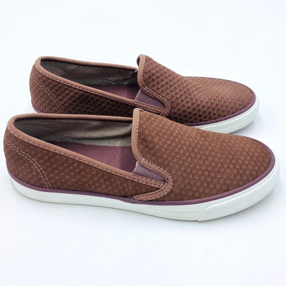 Sperry Top-Sider STS82728 Seaside Mauve Embossed Slip-On Sneaker Women's 7.5 M - Picture 6 of 11